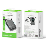 Batterie externe Rixus RXPB76B MagSafe 10 000 mAh avec câble intégré Gris