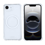 Étui antichoc Rixus Armor-X avec MagSafe pour Apple iPhone 16e transparent