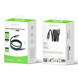 Câble de recharge magnétique Rixus RXUC66C USB-C vers USB-C 100 cm 60 W Noir