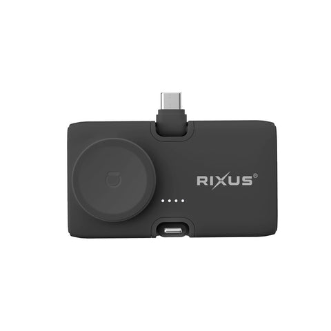 Batterie externe Mini Click-On 3 en 1 Rixus RXPB13B 4 500 mAh Noir