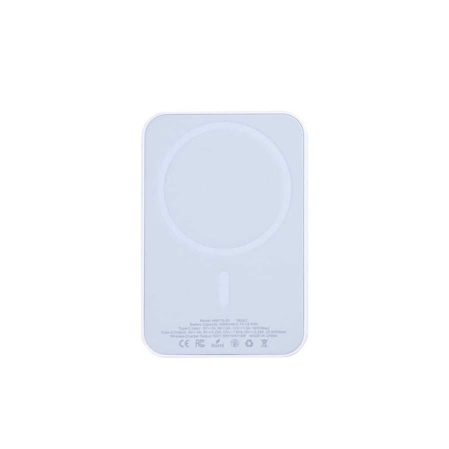 Batterie externe à chargement magnétique 10 000 mAh 15 W - Blanc pour Apple iPhone 12/13/14/15/16/17