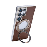 Étui Rixus MagWrap pour Samsung Galaxy S25 Ultra marron
