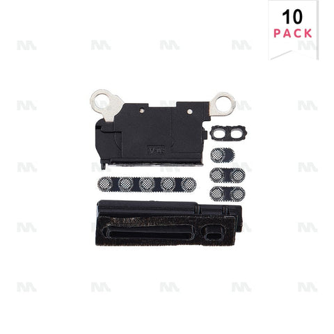 Haut-parleur et microphone Mesh Titane naturel Compatible pour Apple iPhone 15 Pro Max (10 pièces)