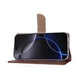 Rixus Bookcase pour Apple iPhone 17 Pro Max Marron