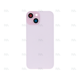 Vitre Arrière sans NFC, cadre d'appareil photo agrandi rose Compatible pour Apple iPhone 15 Plus