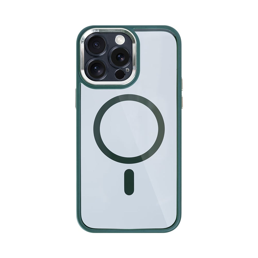 Étui Rixus Classic 04 avec MagSafe pour Apple iPhone 15 Pro vert foncé