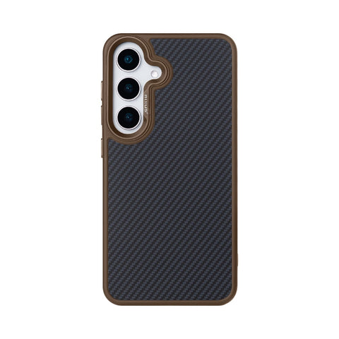 Coque Mag Carbon avec MagSafe pour Samsung Galaxy S25 Plus - Marron