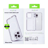 Étui antichoc Rixus Armor-X avec MagSafe pour Apple iPhone 16 Plus transparent