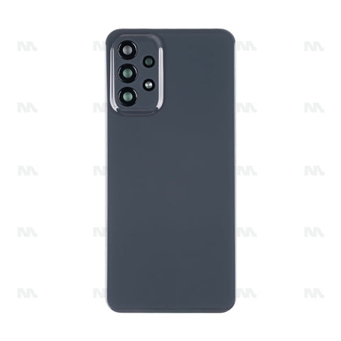 Vitre arrière pour Samsung Galaxy A23 4G A235F avec lentille, noire avec lentille, OEM