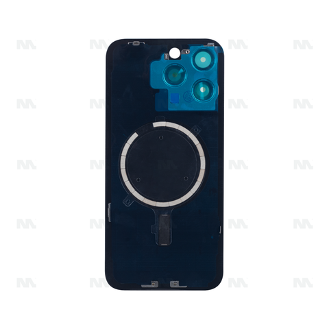 Vitre Arrière sans NFC, cadre de caméra agrandi pour Apple iPhone 15 Pro Max - Noir Titane - Compatible