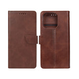 Rixus Bookcase pour Apple iPhone 16 Pro Marron