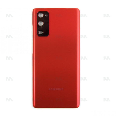 Vitre arrière pour Samsung Galaxy S20 FE 5G G781B avec objectif - Rouge nuage - Original