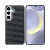 Coque Rixus Mag Carbon Compatible MagSafe pour Samsung Galaxy S26 - Gris Titane