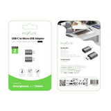 Adaptateur OTG Micro vers USB-C Rixus RXOTG05 gris sidéral (lot de 2)
