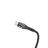 Câble de données USB-C en alliage métallique noir en vrac