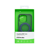 Coque Rixus SnapGrip 360 avec Anneau Support pour Apple iPhone 16 Pro Max - Bleu