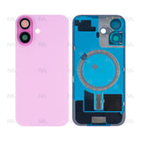 Vitre Arrière sans NFC pour Apple iPhone 16, bloc complet d'appareil photo agrandi rose Compatible