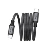 Câble de recharge magnétique Rixus RXUC66C USB-C vers USB-C 100 cm 60 W Noir
