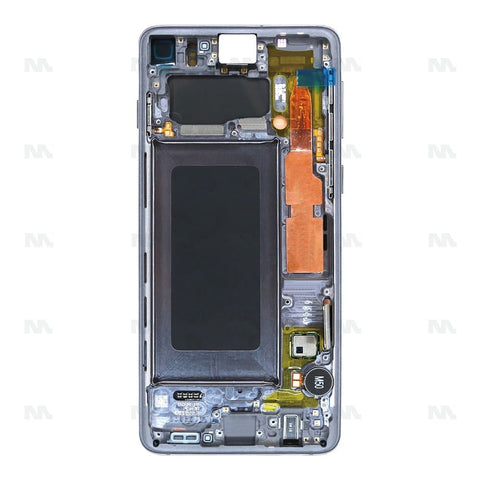 Chassis + Ecran Officiel Service Pack + Vitre pour Samsung Galaxy S10 G973F - Prism Black