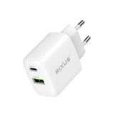 Chargeur Secteur USB-C/A 25W Rixus RXHC02D (Présentoir Comptoir 02)