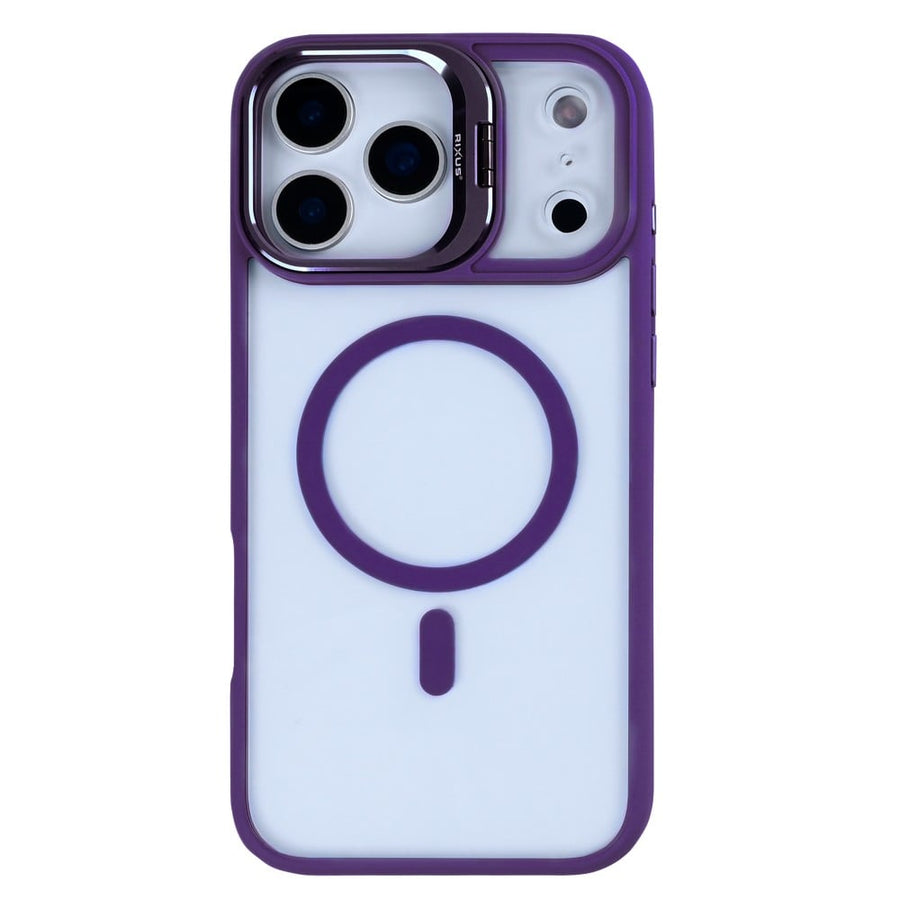 Coque Rixus Classic 03 Compatible MagSafe Pour Apple iPhone 17 Pro Max, 18 Pro Max Violet Foncé