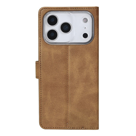 Étui Portefeuille Rixus Pour Apple iPhone 17 Pro, 18 Pro Marron Clair
