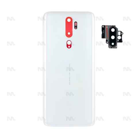 Vitre arrière pour Oppo A5 (2020) avec objectif blanc éclatant OEM