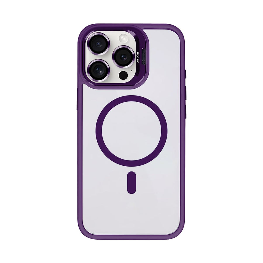 Étui Rixus Classic 03 avec MagSafe pour Apple iPhone 15 Pro Deep Purple