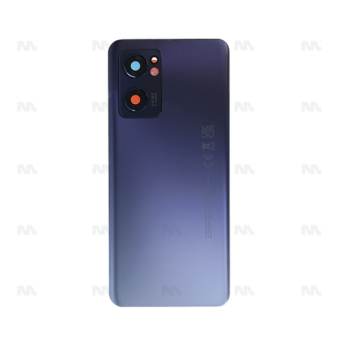 Vitre arrière avec objectif pour Oppo Reno 7 5G, Find X5 Lite - Noir étoilé - OEM