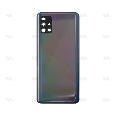 Vitre arrière pour Samsung Galaxy A51 A515F avec prisme pour objectif, noir, OEM