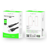 Câble de données USB vers Lightning en alliage Rixus RXUC30AL gris métallisé