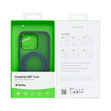 Coque Rixus SnapGrip 360 avec Anneau Support pour Apple iPhone 15 Pro - Bleu