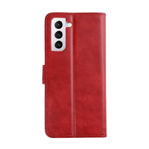 Rixus Bookcase pour Samsung Galaxy S21 5G Rouge foncé