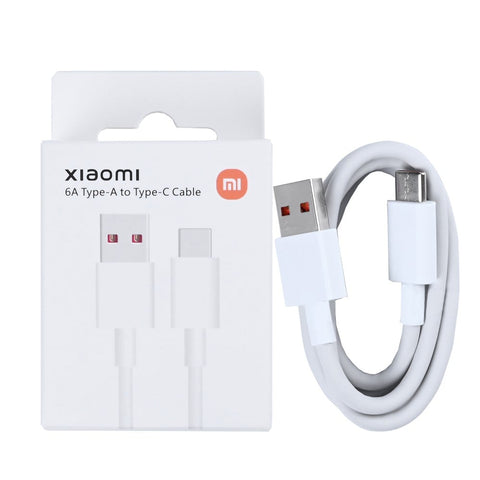 Câble de recharge rapide Xiaomi USB-A vers USB-C blanc 100 cm 6 A blanc Boîte d'origine