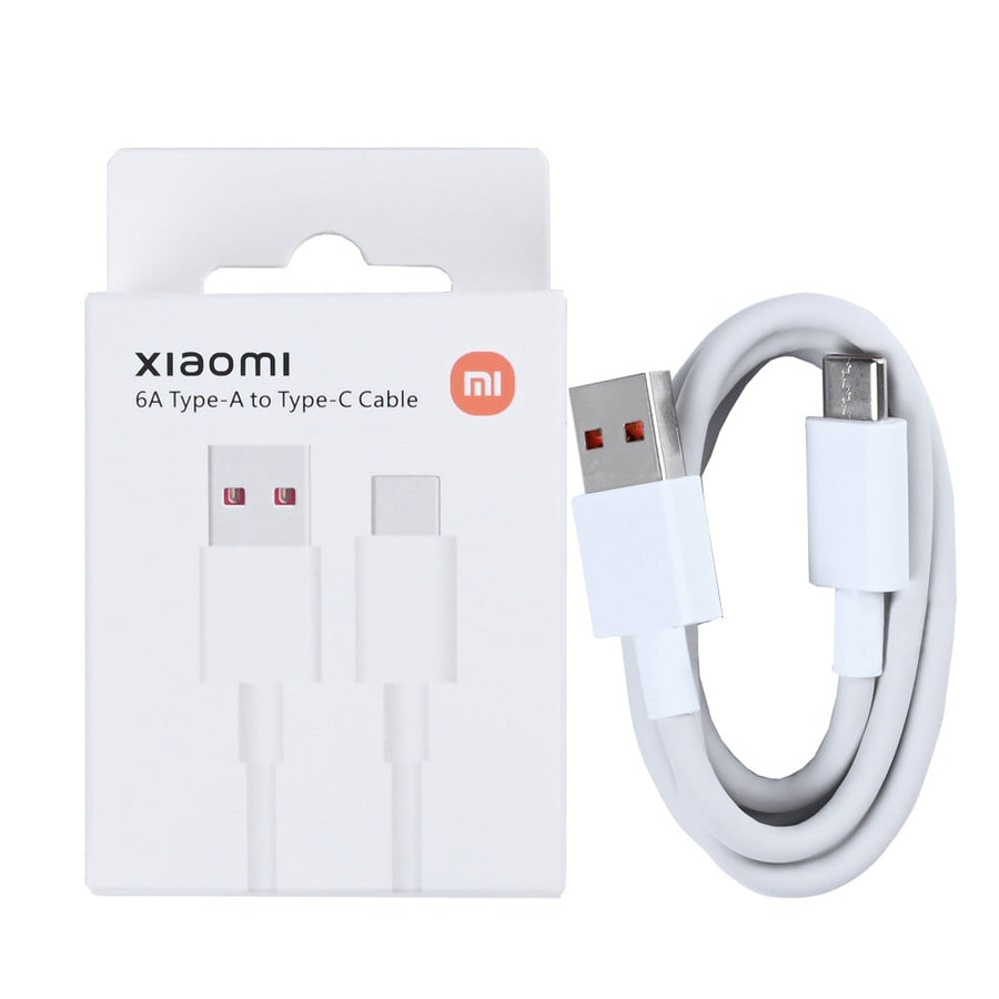 Câble de recharge rapide Xiaomi USB-A vers USB-C blanc 100 cm 6 A blanc Boîte d'origine