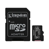 Carte mémoire MicroSD Kingston Canvas Select Plus 512 Go 100R A1 C10 avec adaptateur