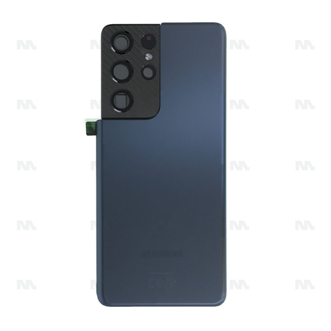 Vitre arrière pour Samsung Galaxy S21 Ultra G998B avec objectif Phantom Navy Original