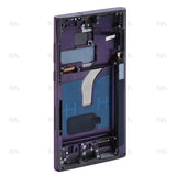 Chassis + Ecran Soft-OLED pour Samsung Galaxy S22 Ultra S908B - Burgundy
