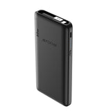 Batterie externe Rixus RXPB08 avec câble USB-C intégré de 70 cm, 10 000 mAh, 22,5 W, noir