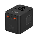 Adaptateur universel Rixus RX3425 25 W avec 3 ports USB Noir
