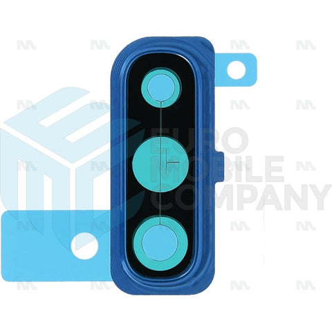Cache pour objectif arrière avec cadre bleu Original pour Samsung Galaxy A50 A505F
