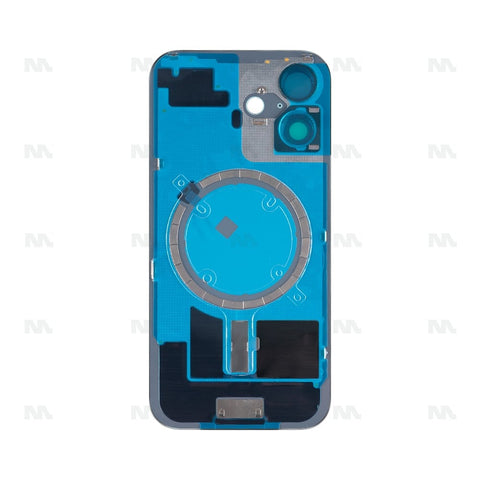 Vitre Arrière sans NFC pour Apple iPhone 16, bloc complet de caméra agrandi - Noir - Compatible