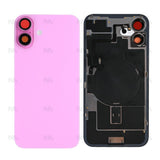 Vitre Arrière avec NFC Grand Trou Compatible pour Apple iPhone 16 - Rose