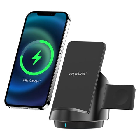 Support de charge rapide sans fil 3 en 1 Rixus RXWC57 Noir