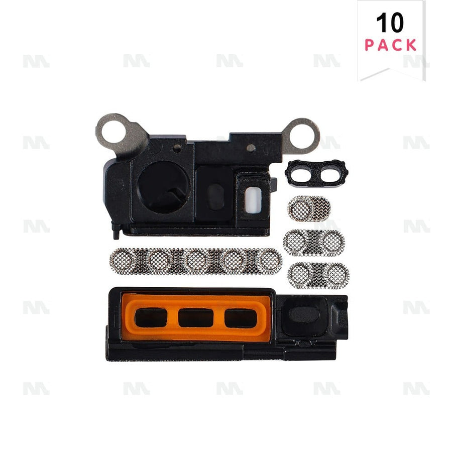 Haut-parleur et microphone Mesh Noir Titane Compatible pour Apple iPhone 15 Pro Max (10 pièces)
