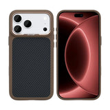 Coque Rixus Mag Carbon Compatible MagSafe Pour Apple iPhone 17 Pro Max, 18 Pro Max Marron