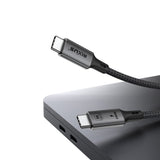 Câble Rixus RXUC01 USB-C 4.0 vers USB-C, 1 m, 240 W, gris