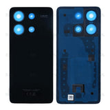 Vitre arrière pour Xiaomi Redmi Note 13 4G avec objectif, noir nuit, OEM