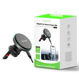 Support de ventilation Rixus RXWC12 compatible avec la recharge MagSafe - Noir