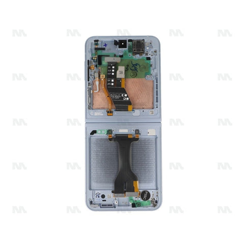 Chassis + Ecran Officiel Service Pack + Vitre pour Samsung Galaxy Z Flip6 F741B - Bleu